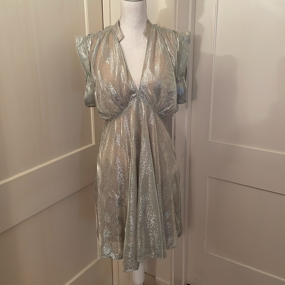 Iro Silver Mini Dress